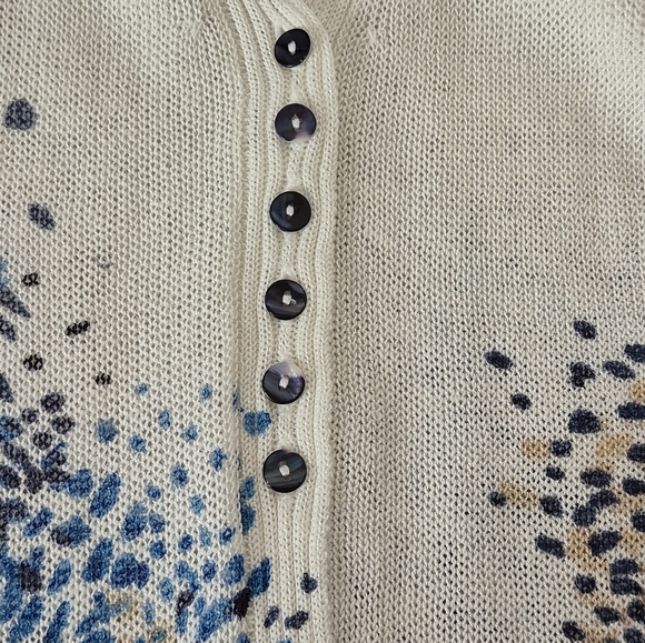 Nic + Zoe Featherweight Linen Blend Button Cardigan - Size L - Picture 6 of 11